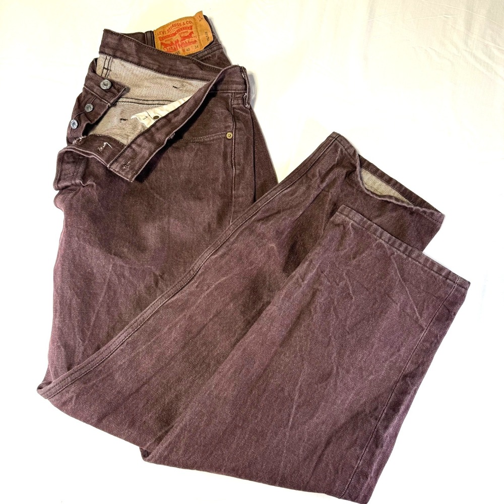 Levi's 501 XX Jeans Brown Denim Button‎ Fly Men's Size 40X34
